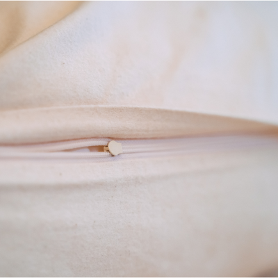 Flannel bedding made of organic cotton in ivory color