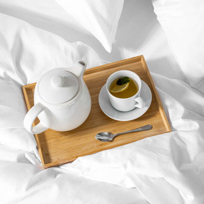 Bright white organic cotton satin sheets